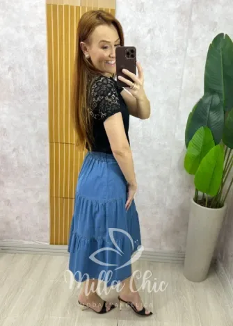 Milla Chic - Saia Luna Denim (cópia)