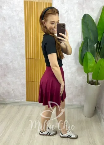 Milla Chic - Short Saia Shape Fit - Açaí
