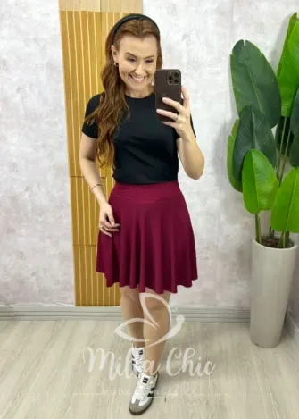 Milla Chic - Short Saia Shape Fit - Açaí