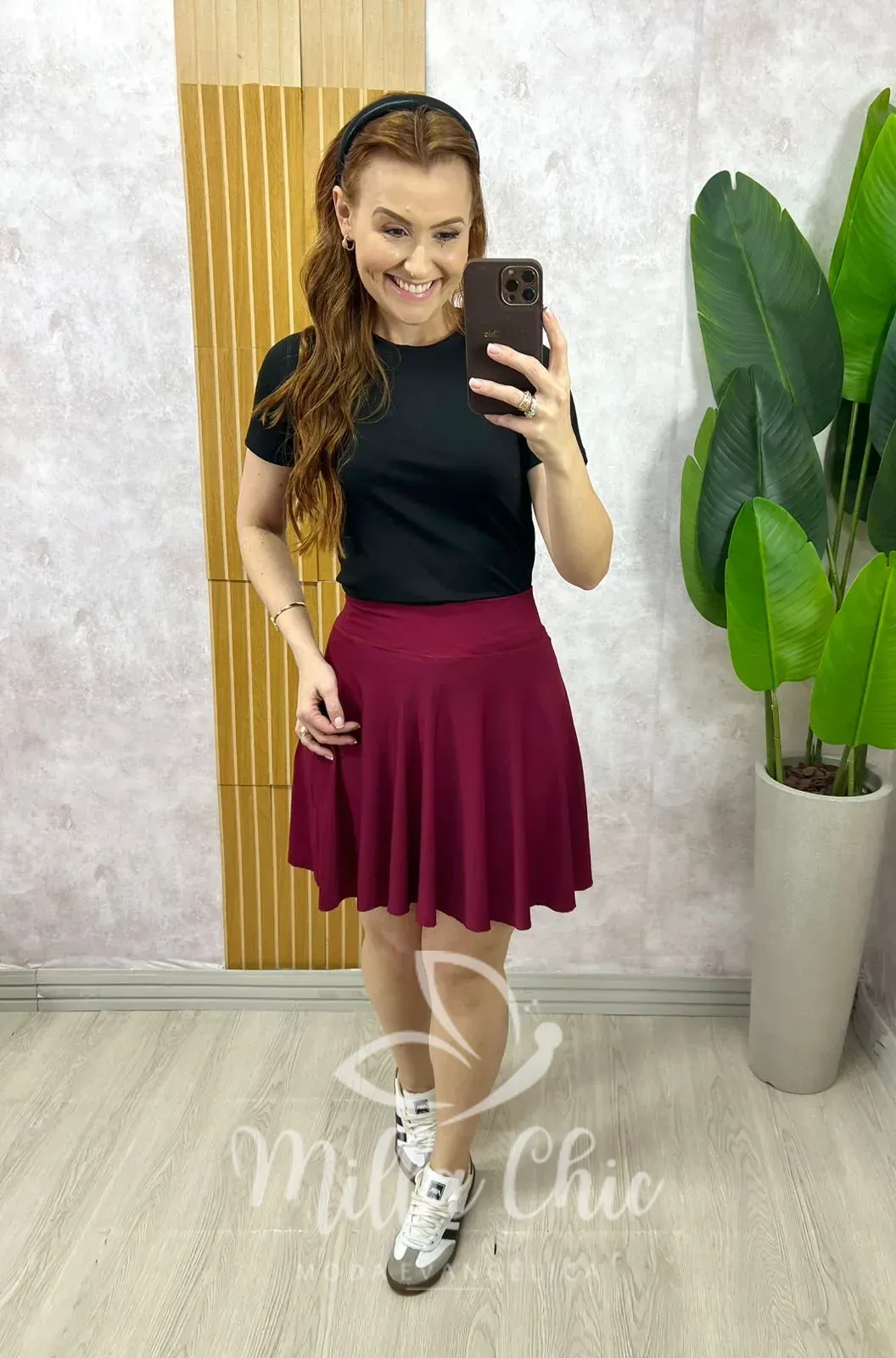 Milla Chic – Short Saia Shape Fit – Açaí Milla Chic - Short Saia Shape Fit - Açaí