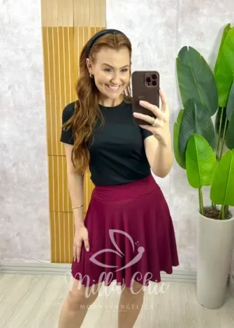 Milla Chic - Short Saia Shape Fit - Lilás (cópia)