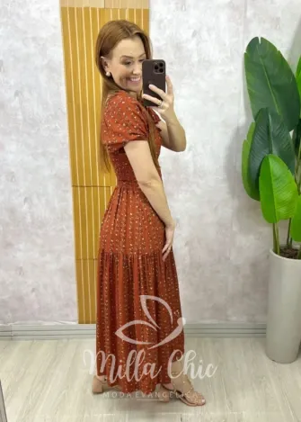 Milla Chic - Vestido Érica - Terracota