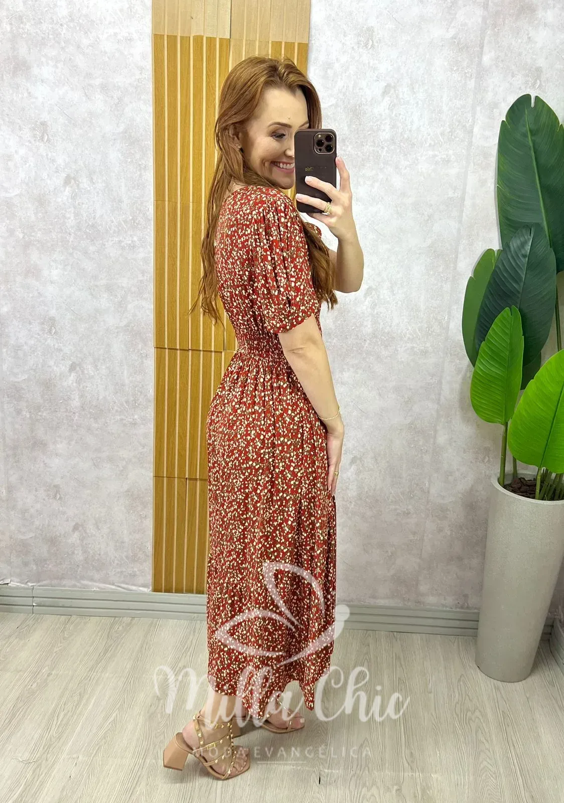 Milla Chic – Vestido Lilian Em Viscolinho – Vermelho Milla Chic - Vestido Lilian Em Viscolinho - Vermelho