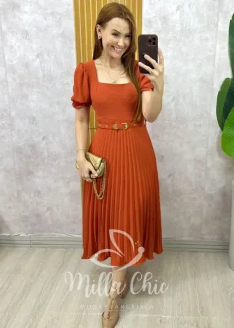 Milla Chic - Vestido Ravena - TerraCota