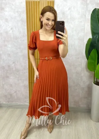 Milla Chic - Vestido Ravena - TerraCota