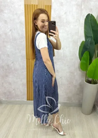 Milla Chic - Vestido Siena Alça - Azul Marinho