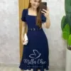 Milla Chic - Vestido Siena Alça - Azul Marinho (cópia)