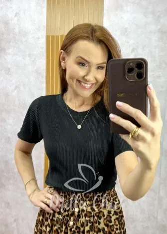 Milla Chic - Blusa Queren Plissada - Capuccino (cópia)