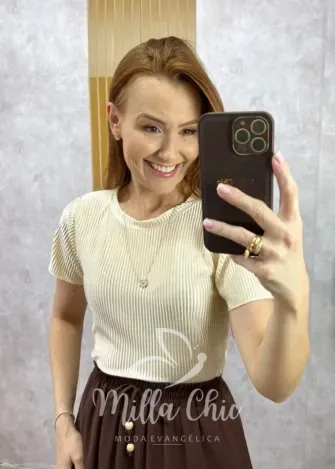 Milla Chic - Blusa Queren Plissada - Preta (cópia)