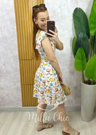 Milla Chic - Conjunto Maiô e Short Saia - Modelo Edite