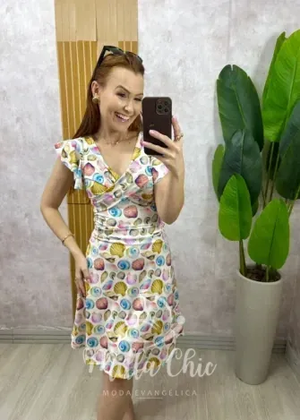 Milla Chic - Conjunto Maiô e Short Saia - Modelo Edite