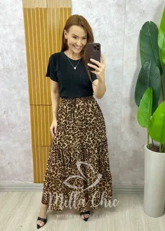 Milla Chic - Saia Longa Amélia em chiffon