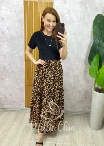 Milla Chic - Saia Longa Amélia em chiffon