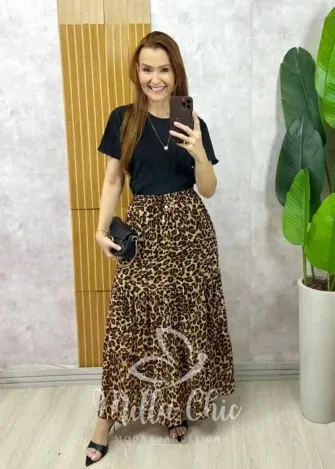 Milla Chic - Saia Longa Amélia em chiffon