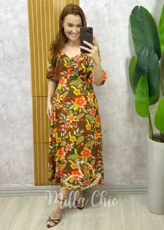 Milla Chic - Vestido Cléo - Marrom