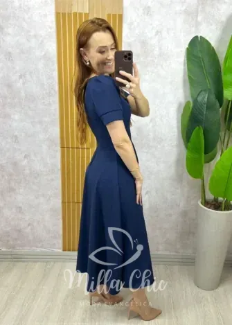 Milla Chic - Vestido Fabíola - Azul Marinho
