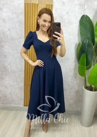Milla Chic - Vestido Fabíola - Azul Marinho