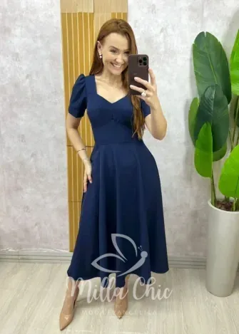 Milla Chic - Vestido Fabíola - Azul Marinho