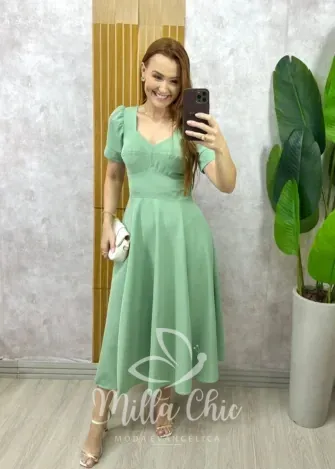 Milla Chic – Vestido Fabíola – Verde Milla Chic - Vestido Fabíola - Verde
