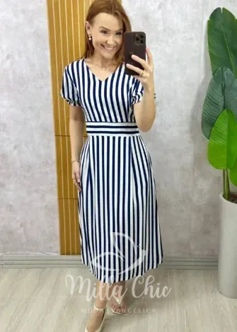 Milla Chic - Vestido Ivone Em Viscolinho - Branco (cópia)