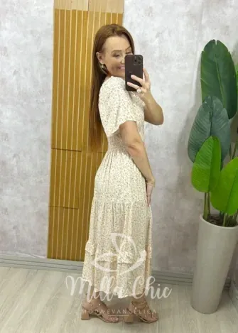 Milla Chic - Vestido Ivone Em Viscolinho - Verde (cópia)