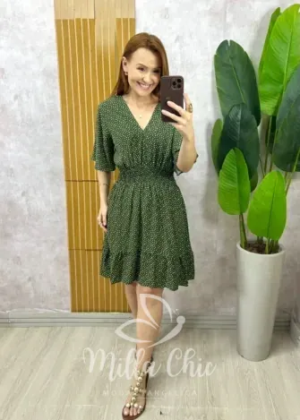 Milla Chic - Vestido Marli em Viscolinho póa - Azul Marinho (cópia)