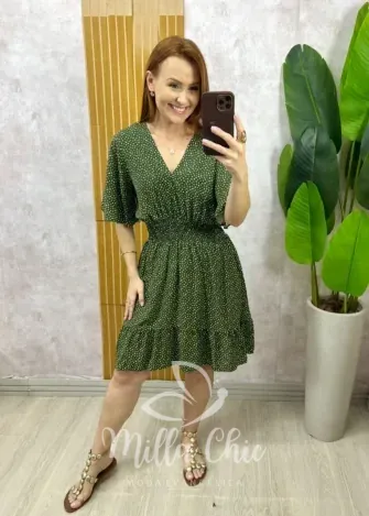 Milla Chic - Vestido Marli em Viscolinho póa - Azul Marinho (cópia)