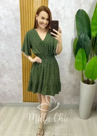 Milla Chic - Vestido Marli em Viscolinho póa - Azul Marinho (cópia)