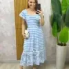 Milla Chic - Vestido Marli em Viscolinho póa - Marrom (cópia)