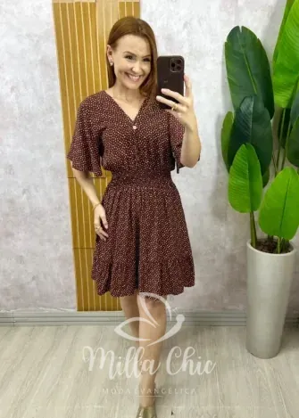 Milla Chic - Vestido Marli em Viscolinho póa - Verde (cópia)