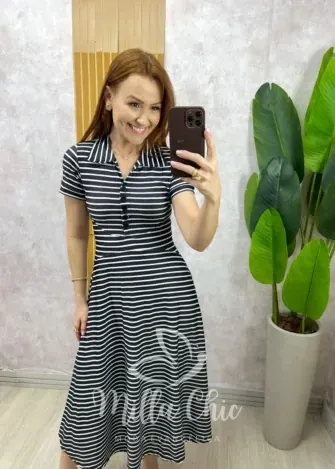 Milla Chic - Vestido Valença - P&B