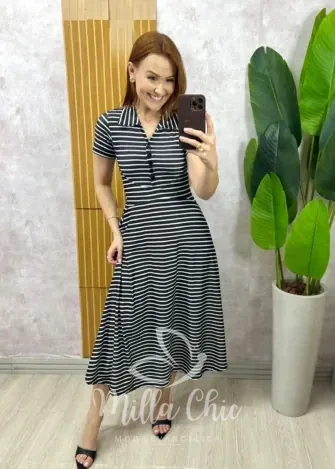 Milla Chic - Vestido Valença - P&B