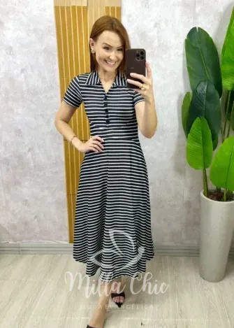 Milla Chic - Vestido Valença - P&B