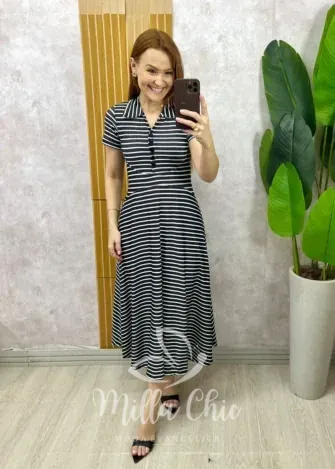 Milla Chic - Vestido Valença - P&B