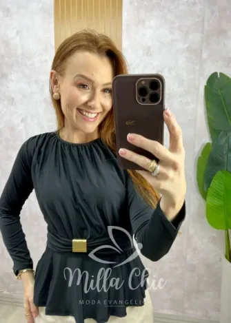 Milla Chic – Blusa Elise Peplum – Branca (cópia) Milla Chic - Blusa Elise Peplum - Branca (cópia)