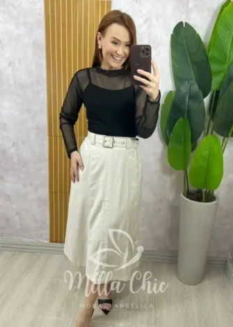 Milla Chic - Blusa Eloise Tule Chic - Branca (cópia)