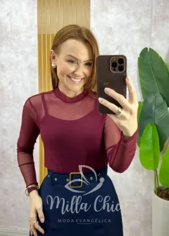 Milla Chic - Blusa Eloise Tule Chic - Preta (cópia)