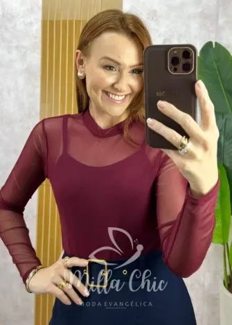 Milla Chic - Blusa Eloise Tule Chic - Preta (cópia)