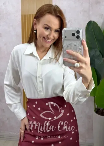 Milla Chic - Blusa Laura em malha algodão - Branca (cópia)