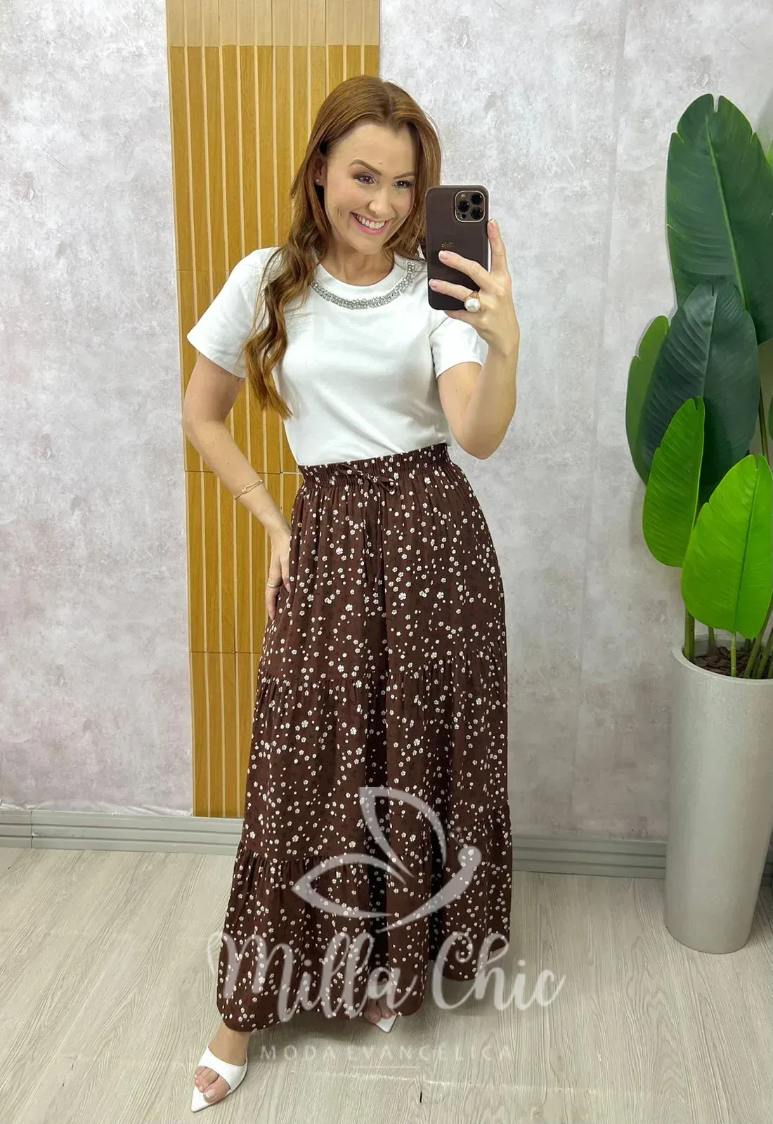 Milla Chic – Blusa Noelle Brilho – Branca Milla Chic - Blusa Noelle Brilho - Branca