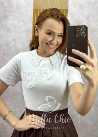 Milla Chic - Blusa Noelle Brilho - Branca (cópia)