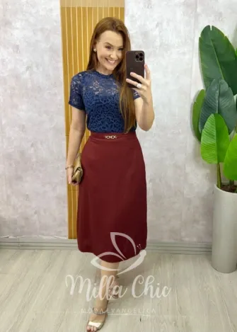 Milla Chic - Blusa Rubi em renda - Preta (cópia)