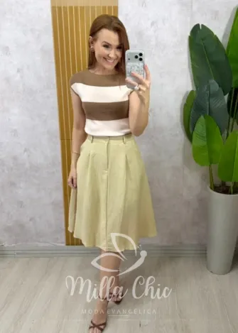 Milla Chic - Blusa Tricô Modal Riviera - Cinza (cópia)