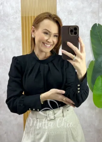 Milla Chic - Camisa Allure - Preta