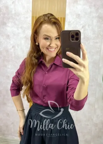 Milla Chic - Camisa Eleonora - Beterraba