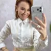 Milla Chic – Camisa Mariane em linho – Branca Milla Chic - Camisa Mariane em linho - Branca