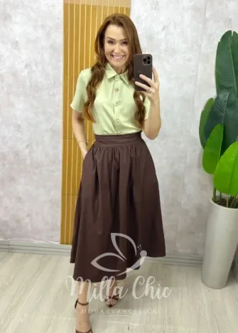 Milla Chic - Saia Belmare - Marrom