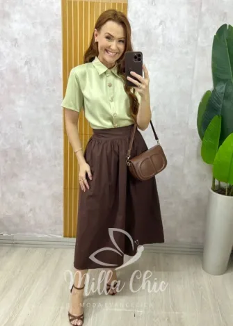 Milla Chic - Saia Belmare - Marrom
