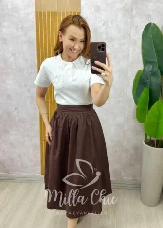 Milla Chic - Saia Belmare - Marrom