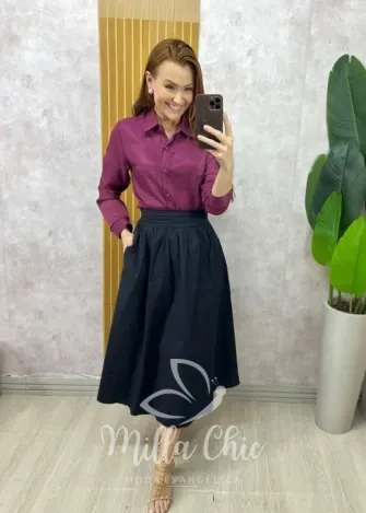 Milla Chic - Saia Belmare - Marrom (cópia)